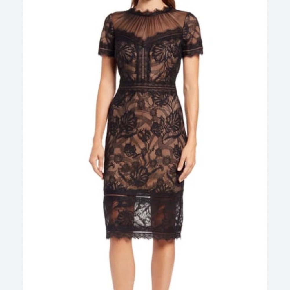 Tadashi Shoji Embroidered Lace - size 6